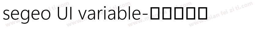 segeo UI variable字体转换